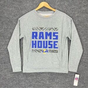 LA Rams Crewneck Sweatshirt Womens XS Rams House Authentic NFL Team Apparel NWT